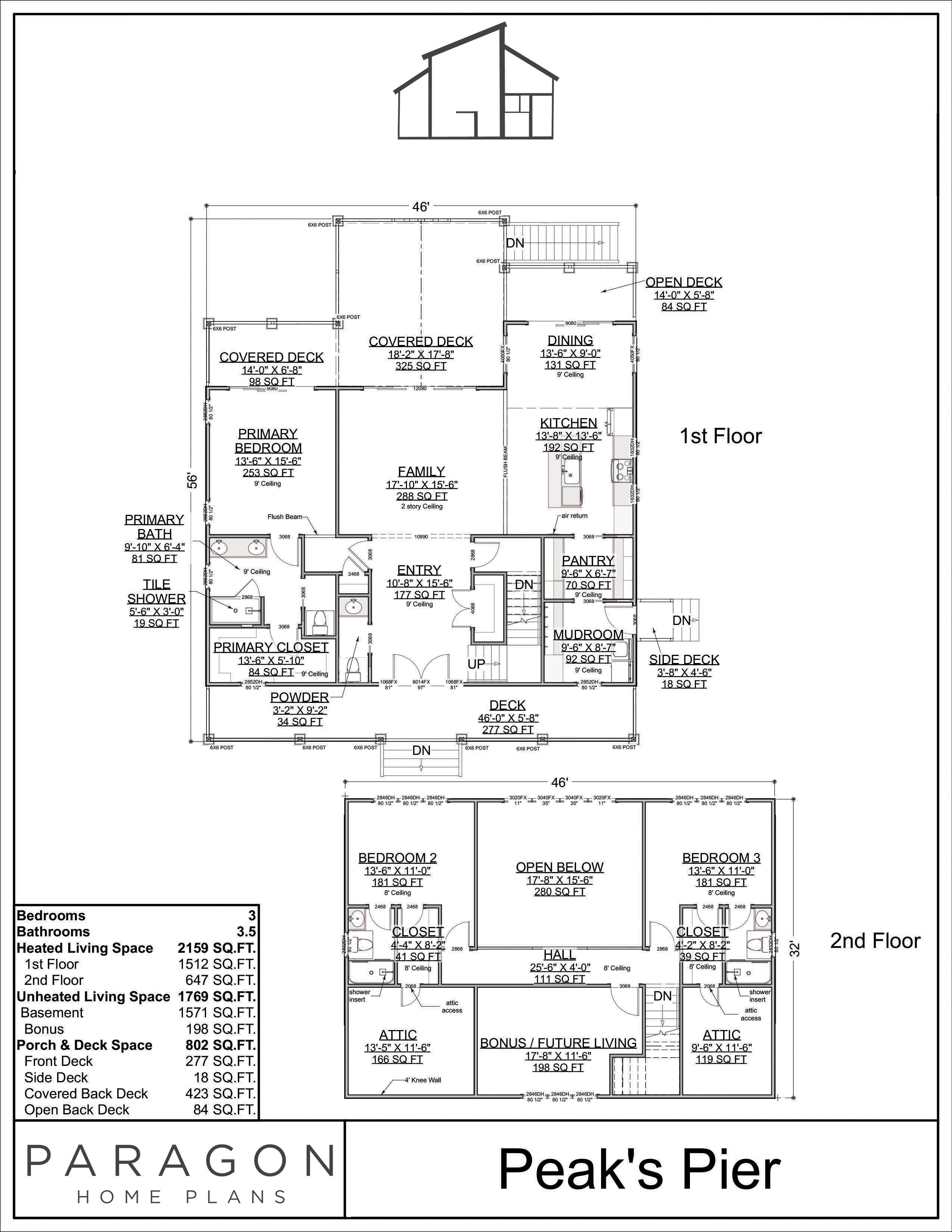 Floor Plan for Peak's Pier