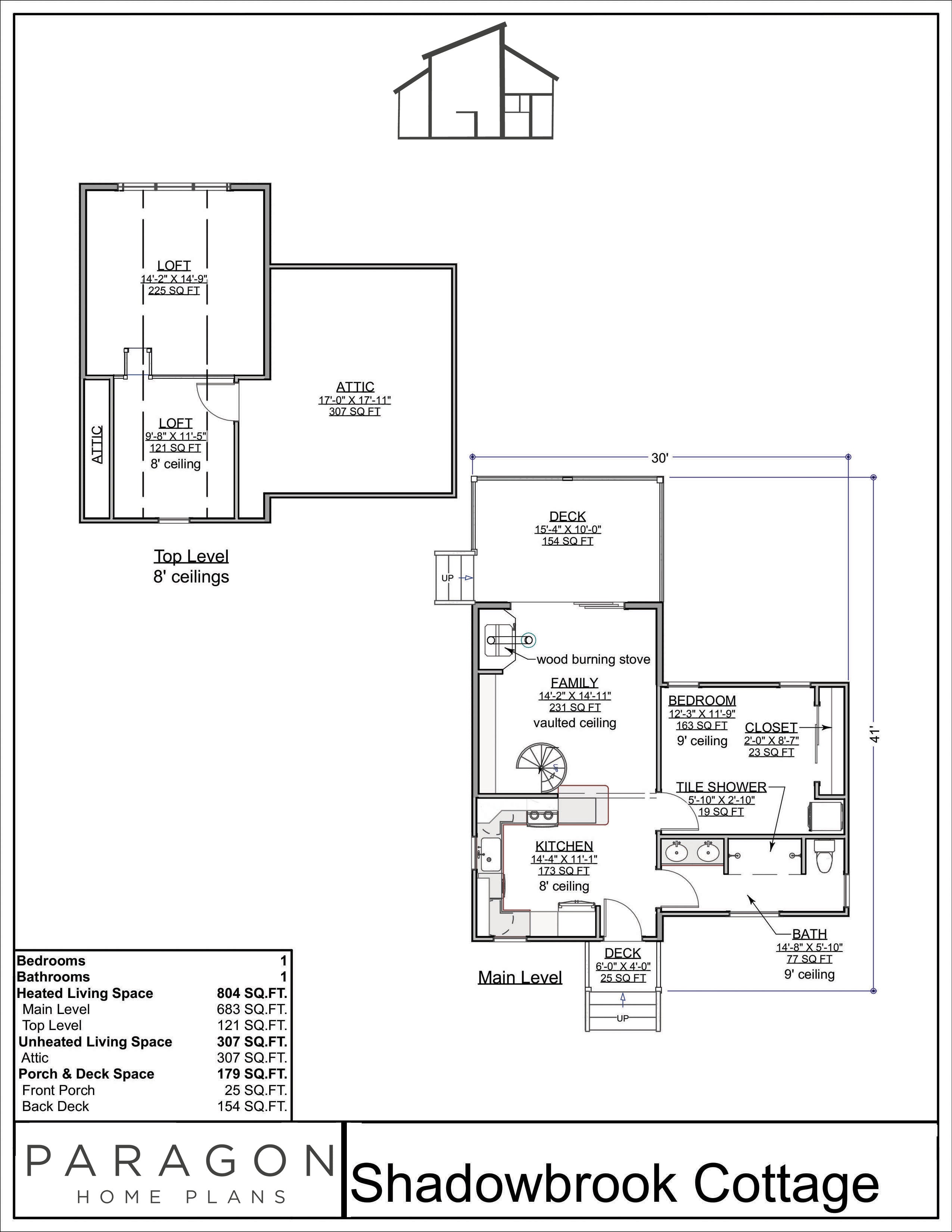 Floor Plan for Shadowbrook Cottage
