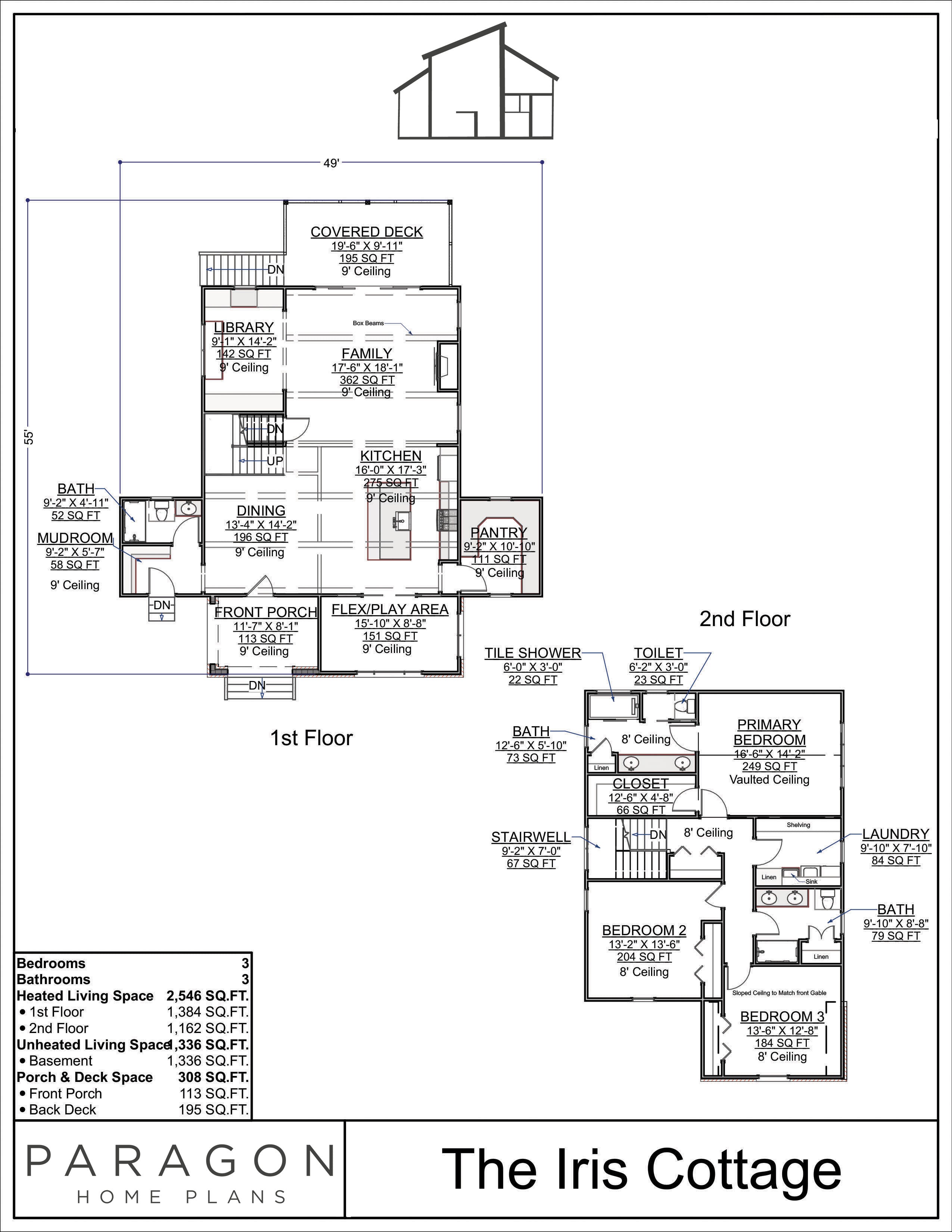 Floor Plan for Iris Cottage