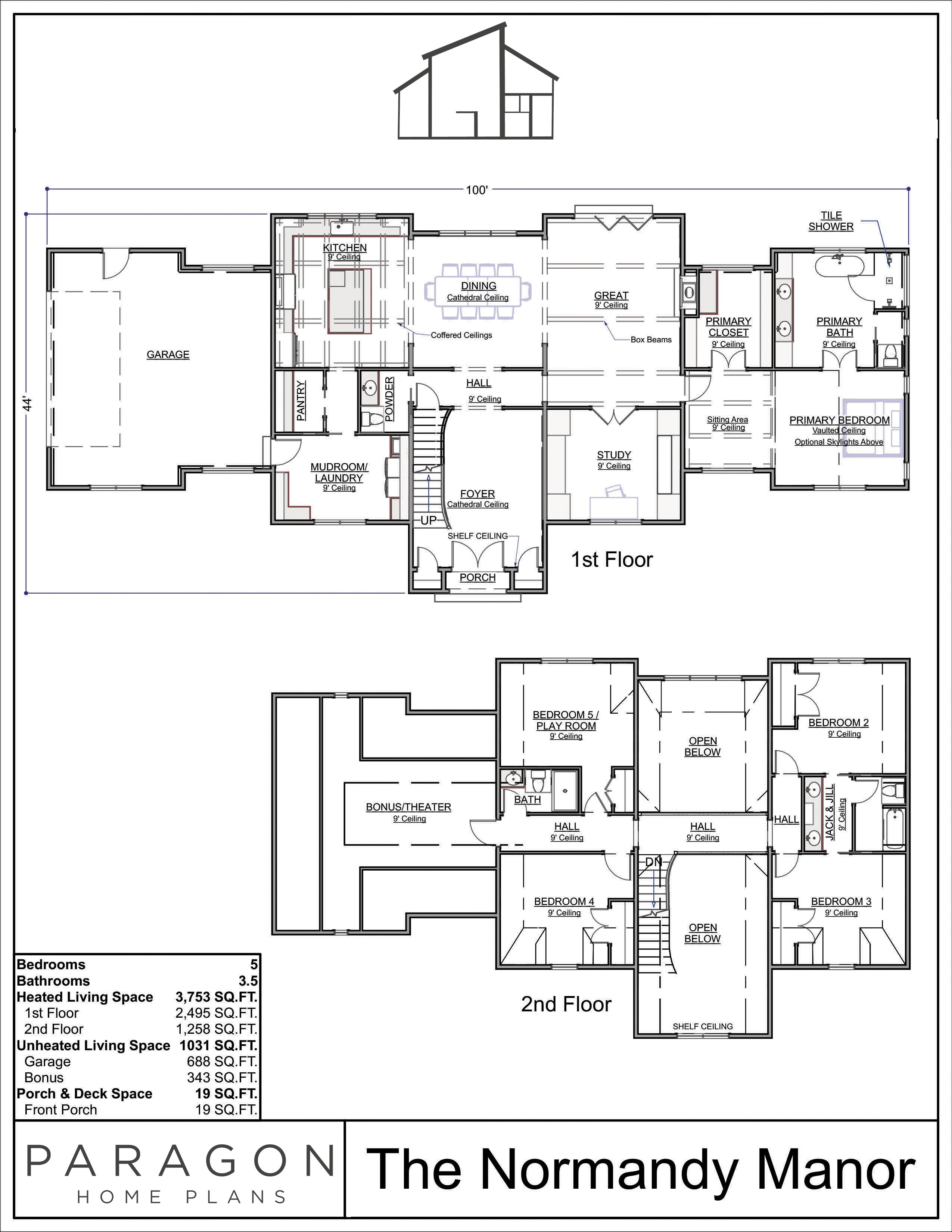 Floor Plan for Normandy Manor