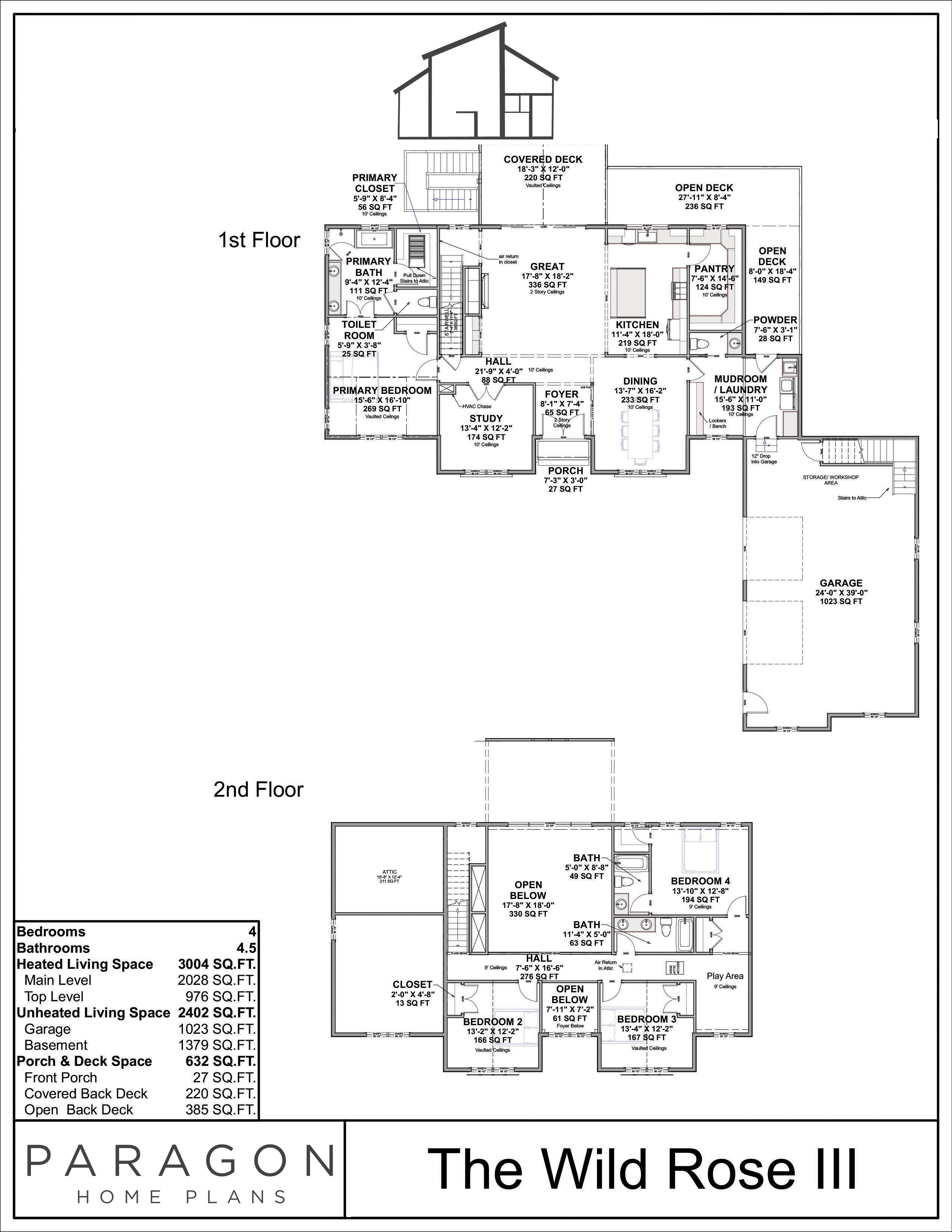 Floor Plan for The Wild Rose III
