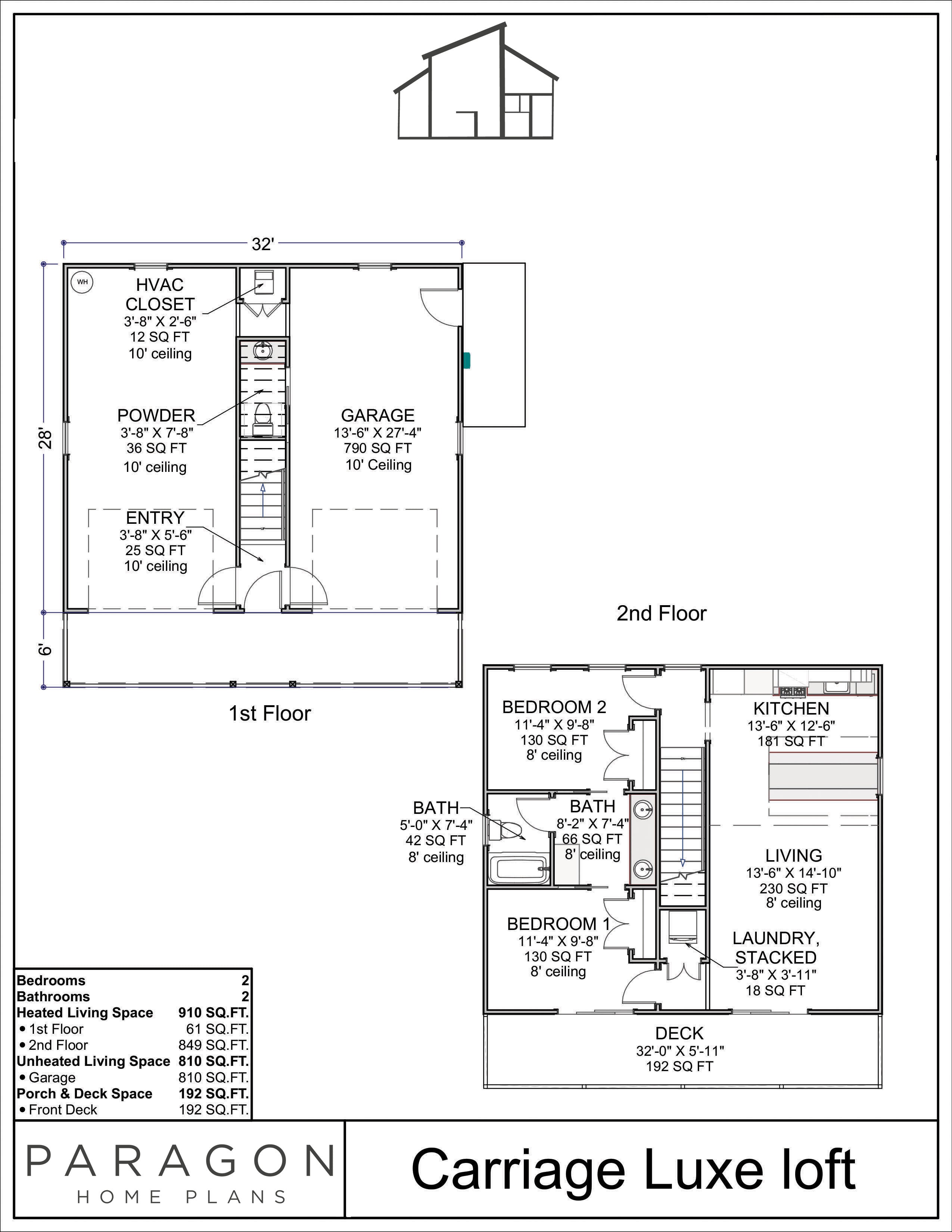 Floor Plan for Carriage Luxe Loft